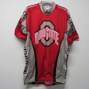 Adrenaline Ohio State Buckeyes Biking Cyclist Cycling Top Jersey Sz Men's L